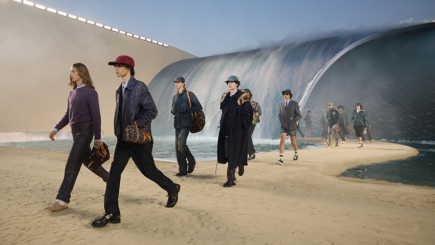 Pharrell Williams เนรมิตคลื่นยักษ์กลางปารีส เปิดตัว Louis Vuitton SS2027