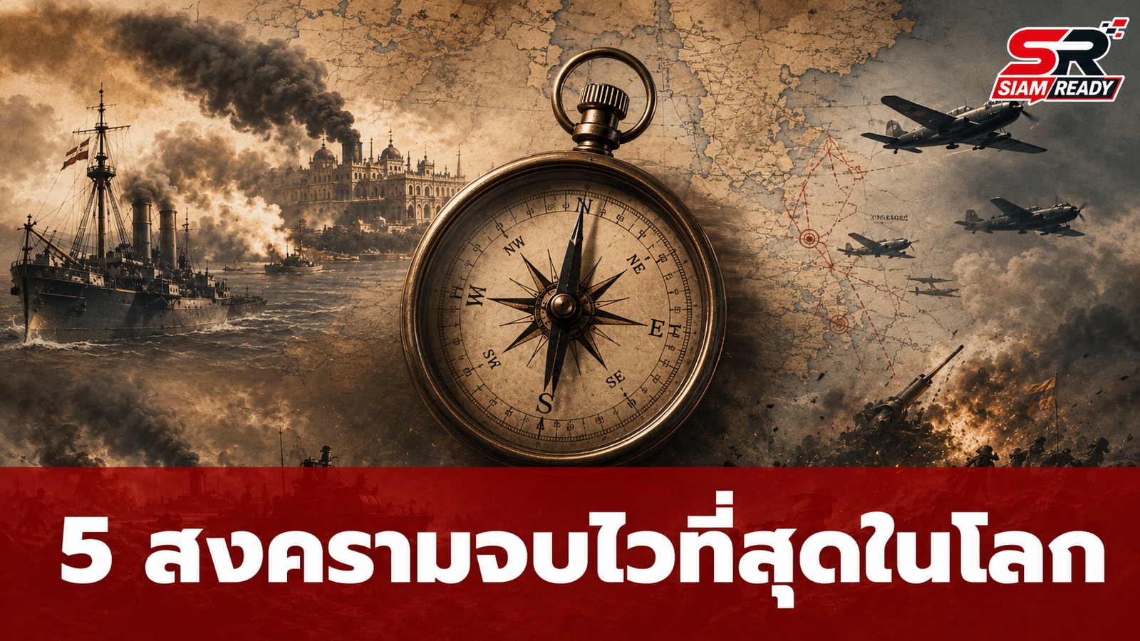 ย้อนรอย 5 สงครามที่สั้นที่สุดในประวัติศาสตร์โลก รบจบไวในหลักนาทีจนถึงหลักวัน
