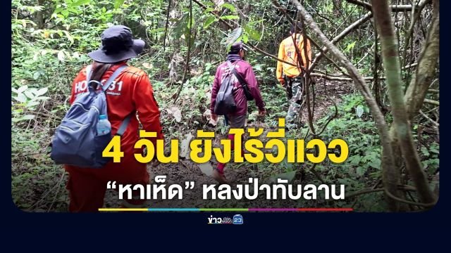 ระดมกำลังค้นหาชายวัย 45 หลงป่าทับลานนาน 4 วัน หวั่นเผชิญสัตว์ป่าดุร้าย