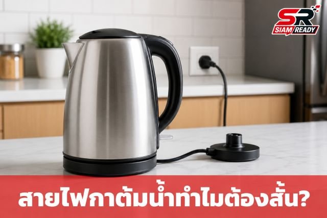 ไขข้อสงสัย! ทำไมสายไฟ 'กาต้มน้ำไฟฟ้า' ต้องออกแบบมาให้สั้นกว่าเครื่องใช้ไฟฟ้าชนิดอื่น