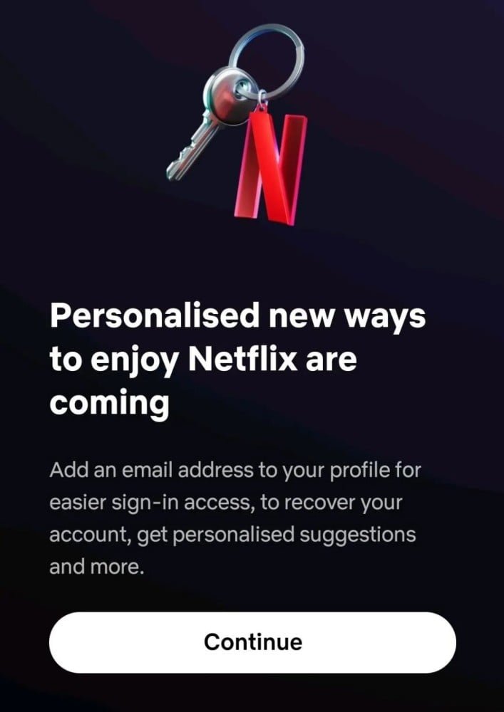 Netflix ยกระดับความปลอดภัย บังคับทุกโปรไฟล์ต้องระบุอีเมลส่วนตัว
