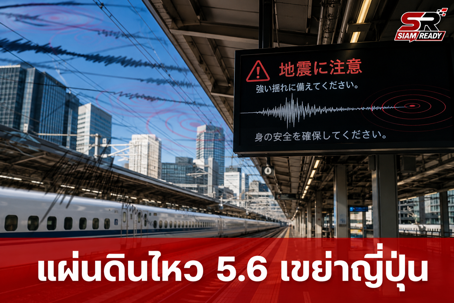 แผ่นดินไหวขนาด 5.6 เขย่าจังหวัดยามานาชิ ใกล้กรุงโตเกียว กระทบเดินรถชินคันเซ็น