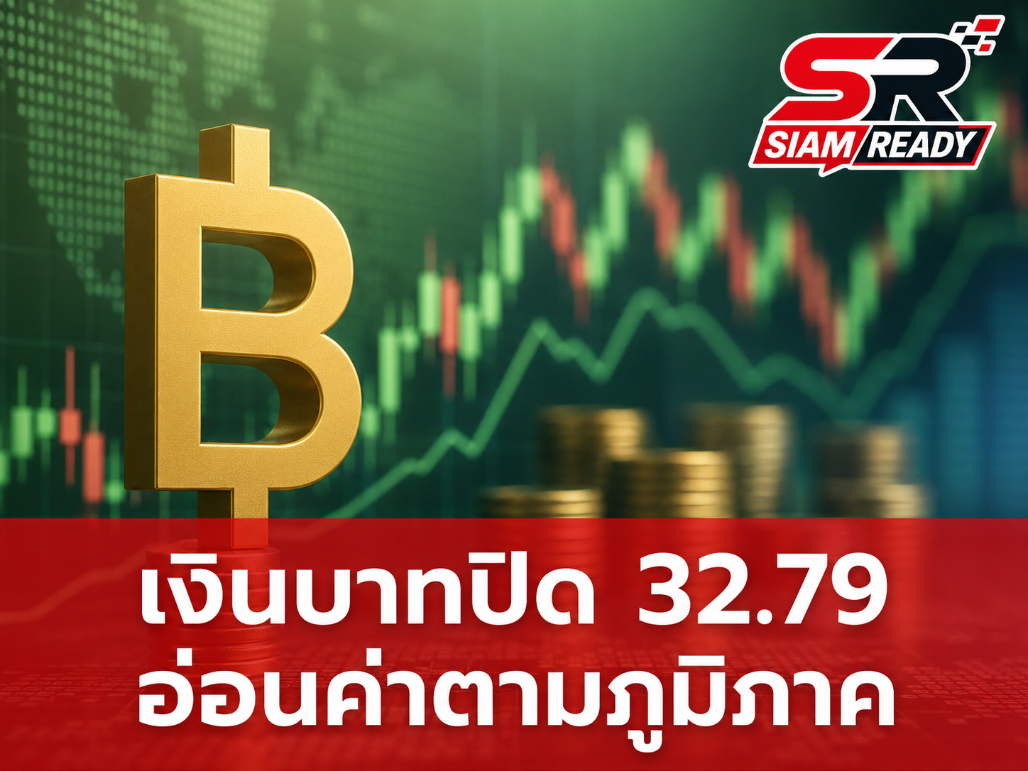 ศูนย์วิจัยกสิกรไทยเผยเงินบาทปิดตลาด 32.79 อ่อนค่าตามทิศทางภูมิภาคและราคาทองคำ