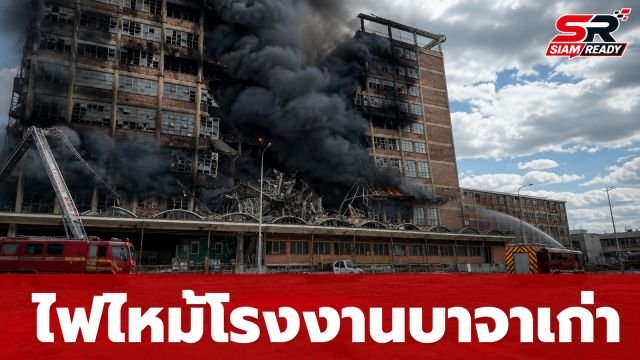 ระดมกำลังกว่า 300 นาย สกัดไฟไหม้โรงงานรองเท้าบาจาเก่าในเช็ก อาคารถล่มบางส่วน