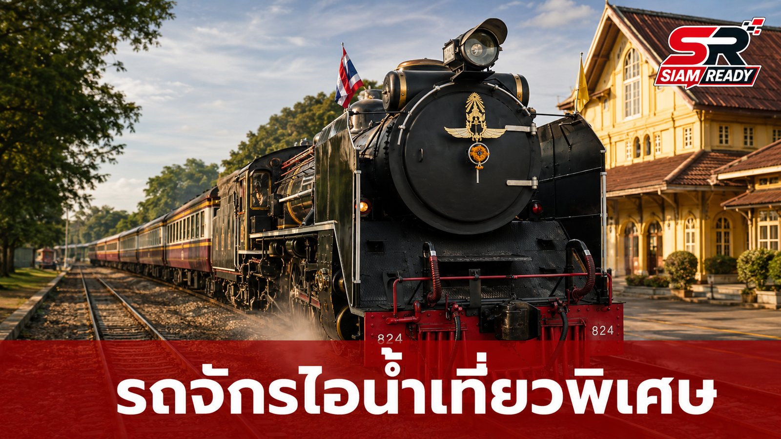 การรถไฟฯ จัดเดินขบวนรถจักรไอน้ำพิเศษ เส้นทางกรุงเทพ-อยุธยา เฉลิมพระชนมพรรษา