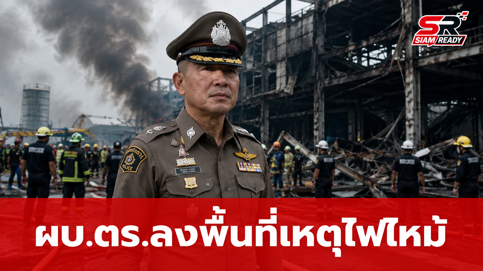 ผบ.ตร. ลงพื้นที่เหตุไฟไหม้โรงเบียร์ สั่งเร่งช่วยผู้บาดเจ็บ-เร่งพิสูจน์อัตลักษณ์ผู้เสียชีวิต