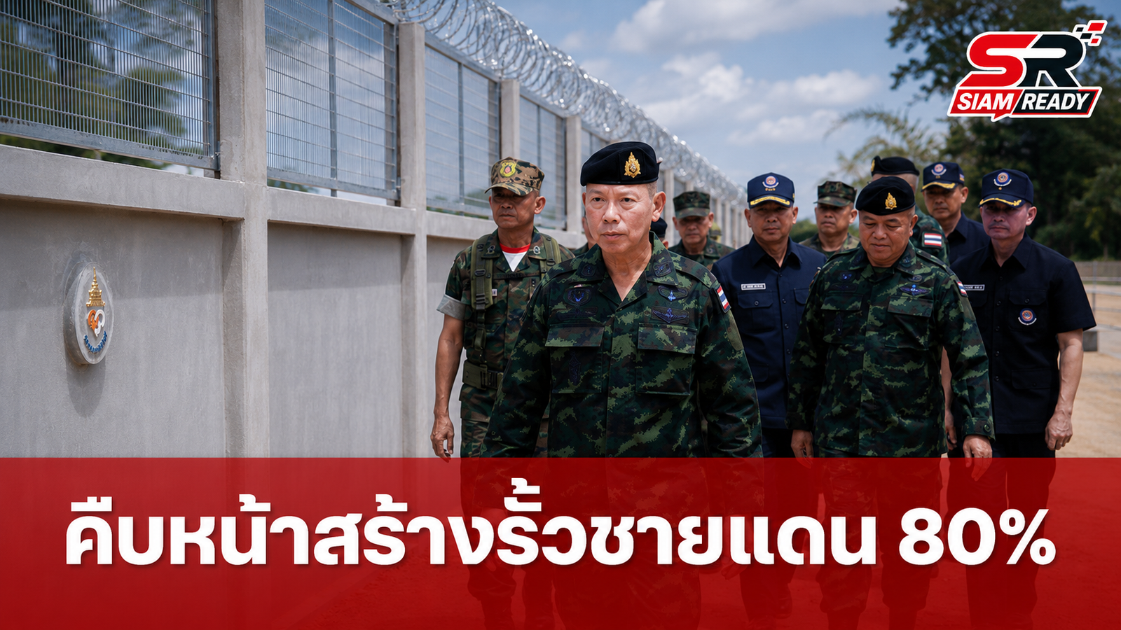 ผบ.ทสส. ลงพื้นที่จันทบุรี เผยความคืบหน้าสร้างรั้วชายแดนไทย-กัมพูชา เฟสแรกคืบหน้า 80%