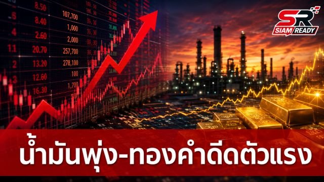 ราคาน้ำมันพุ่งรับข่าวฮูตีขู่ปิดล้อมซาอุฯ ดันทองคำดีดตัวแรง-หุ้นสหรัฐฯ ปิดบวก