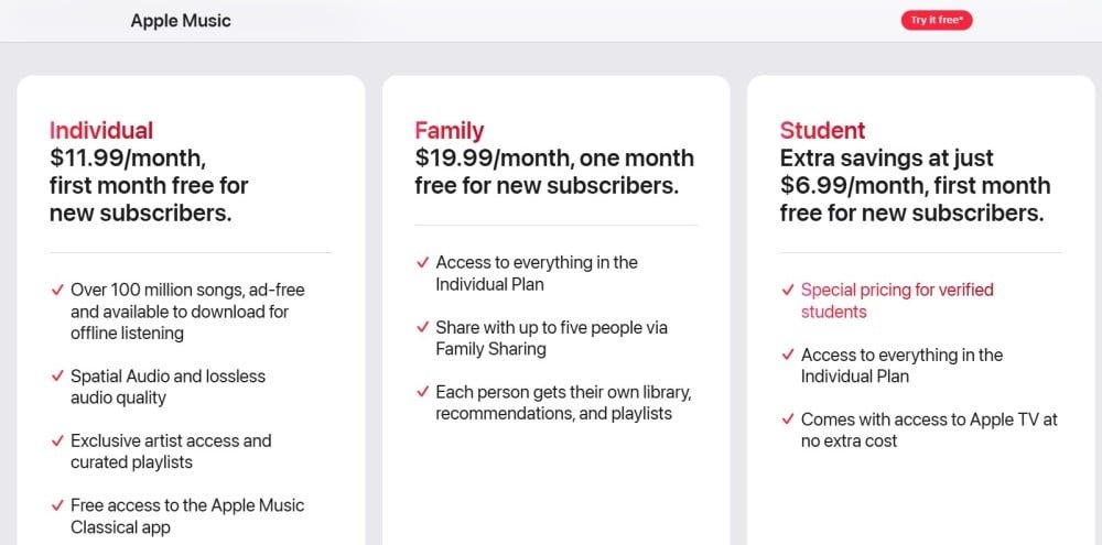 แอปเปิลประกาศปรับขึ้นราคา Apple Music และ Apple One ในไทย เริ่มต้น 149 บาทต่อเดือน
