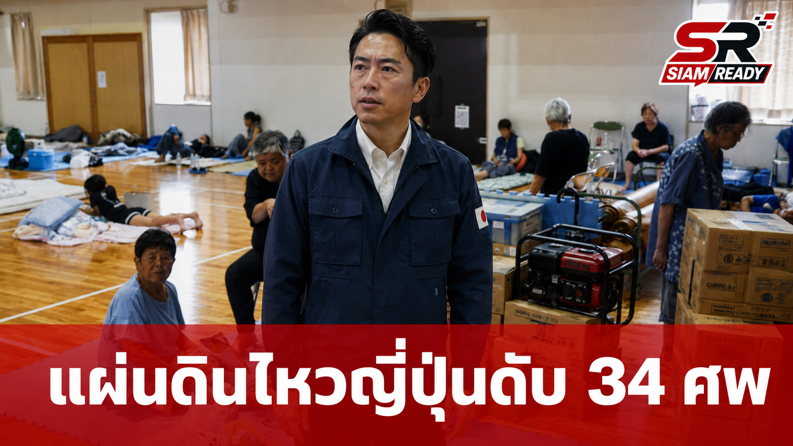 แผ่นดินไหวญี่ปุ่นยอดตายพุ่ง 34 ศพ เร่งส่งแอร์ช่วยผู้ประสบภัยเผชิญอากาศร้อน
