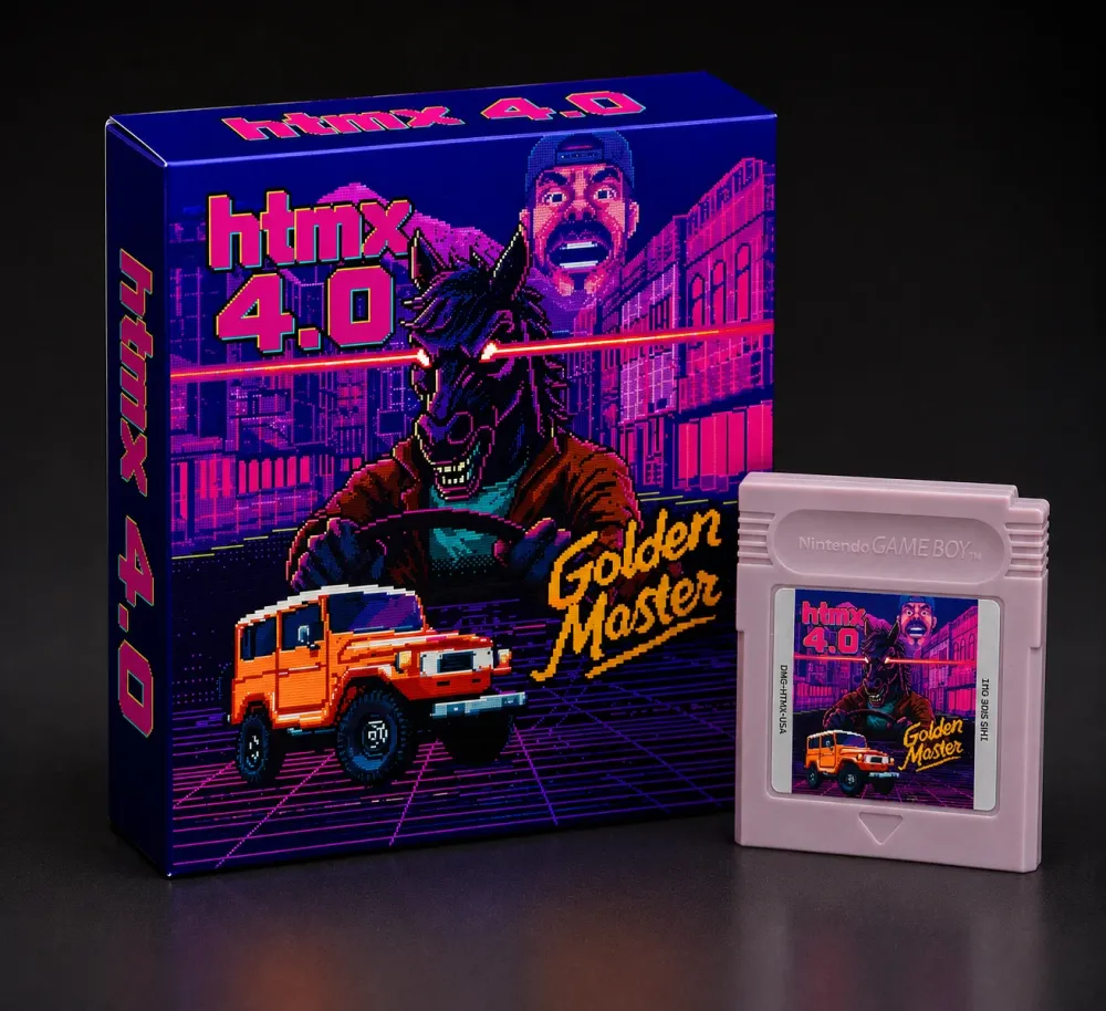 HTMX ฉลองเปิดตัวเวอร์ชัน 4.0 ส่งเกมลงตลับเครื่องเล่นพกพาสุดคลาสสิก
