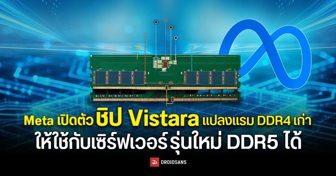 Meta เปิดตัวชิป Vistara พลิกโฉมเซิร์ฟเวอร์ยุคใหม่ นำแรม DDR4 เก่ากลับมาใช้ร่วมกับ DDR5 ได้สำเร็จ