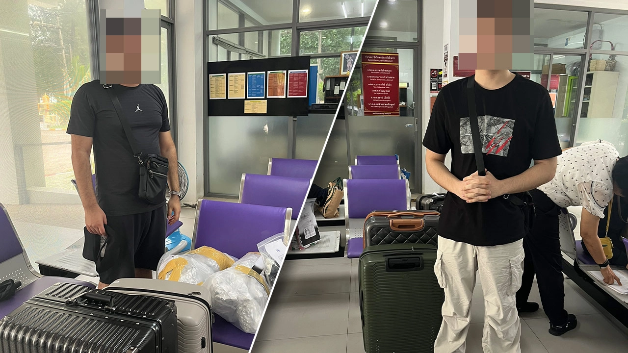 รวบ 2 หนุ่มอุซเบกิสถานคาด่านภูเก็ต ลักลอบขนกัญชาอัดแน่นกระเป๋าเดินทาง