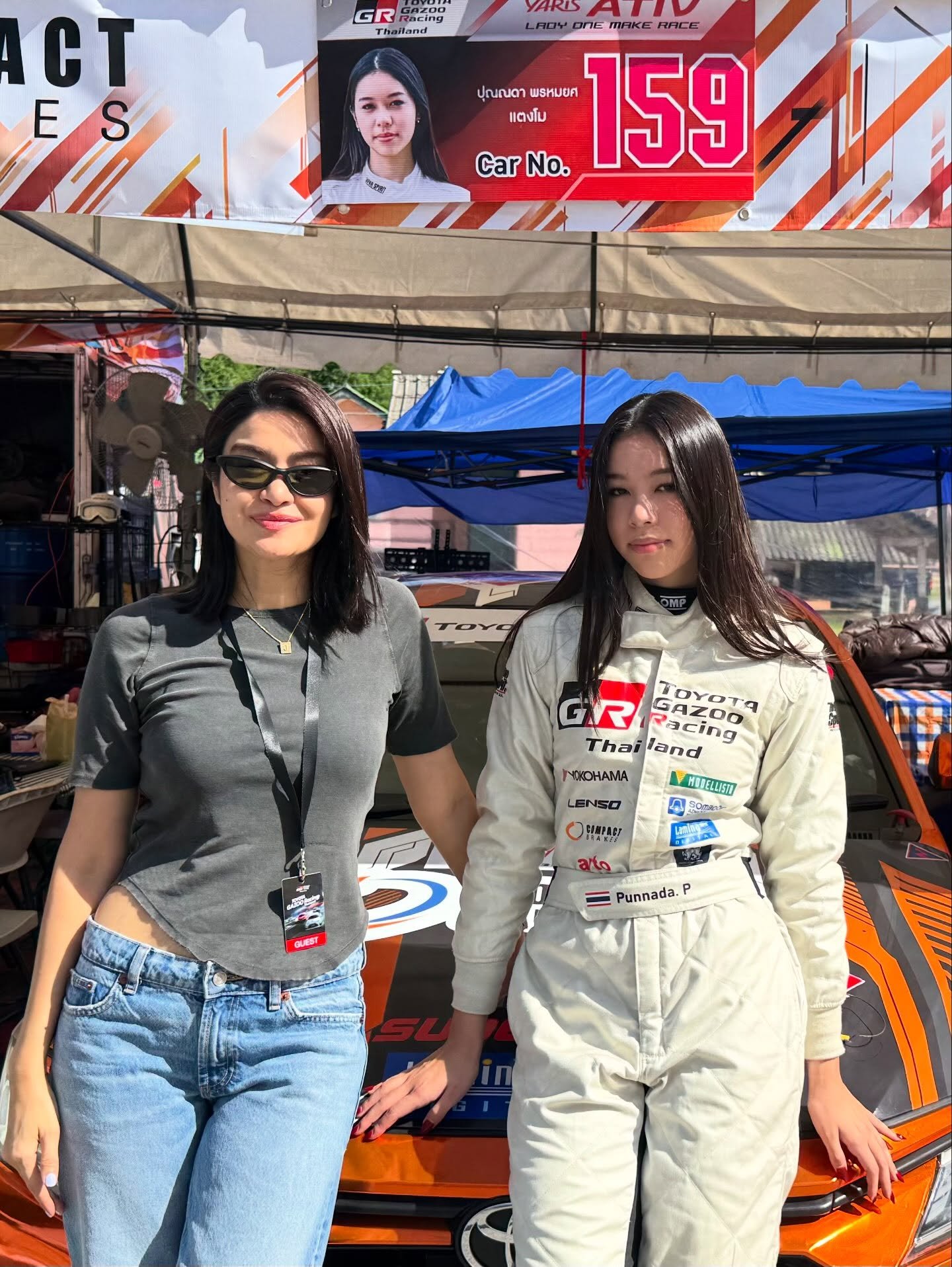 ปุณณดา พรหมยศ ลูกสาว แจ๊ส ชวนชื่น ประสบอุบัติเหตุรถหลุดโค้งขณะลงสนามแข่ง