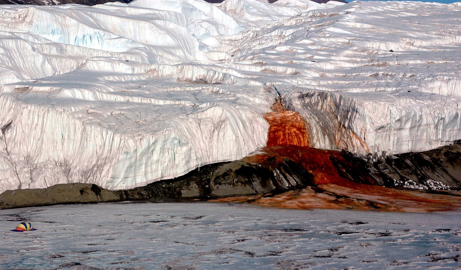 ไขปริศนา 100 ปี 'Blood Falls' น้ำตกเลือดแห่งแอนตาร์กติกา สีแดงฉานไม่ใช่สาหร่าย