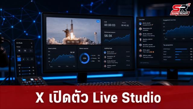 X เปิดตัว Live Studio เครื่องมือไลฟ์สตรีมมิ่งระดับมืออาชีพ พร้อมอัดฉีดงบ 1 ล้านดอลลาร์