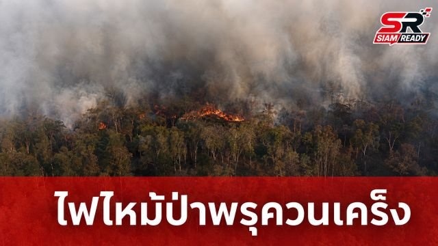 ไฟไหม้ป่าพรุควนเคร็งวันที่ 2 ลามใกล้โรงเรียน กระทบชาวบ้านกว่า 3 พันคน