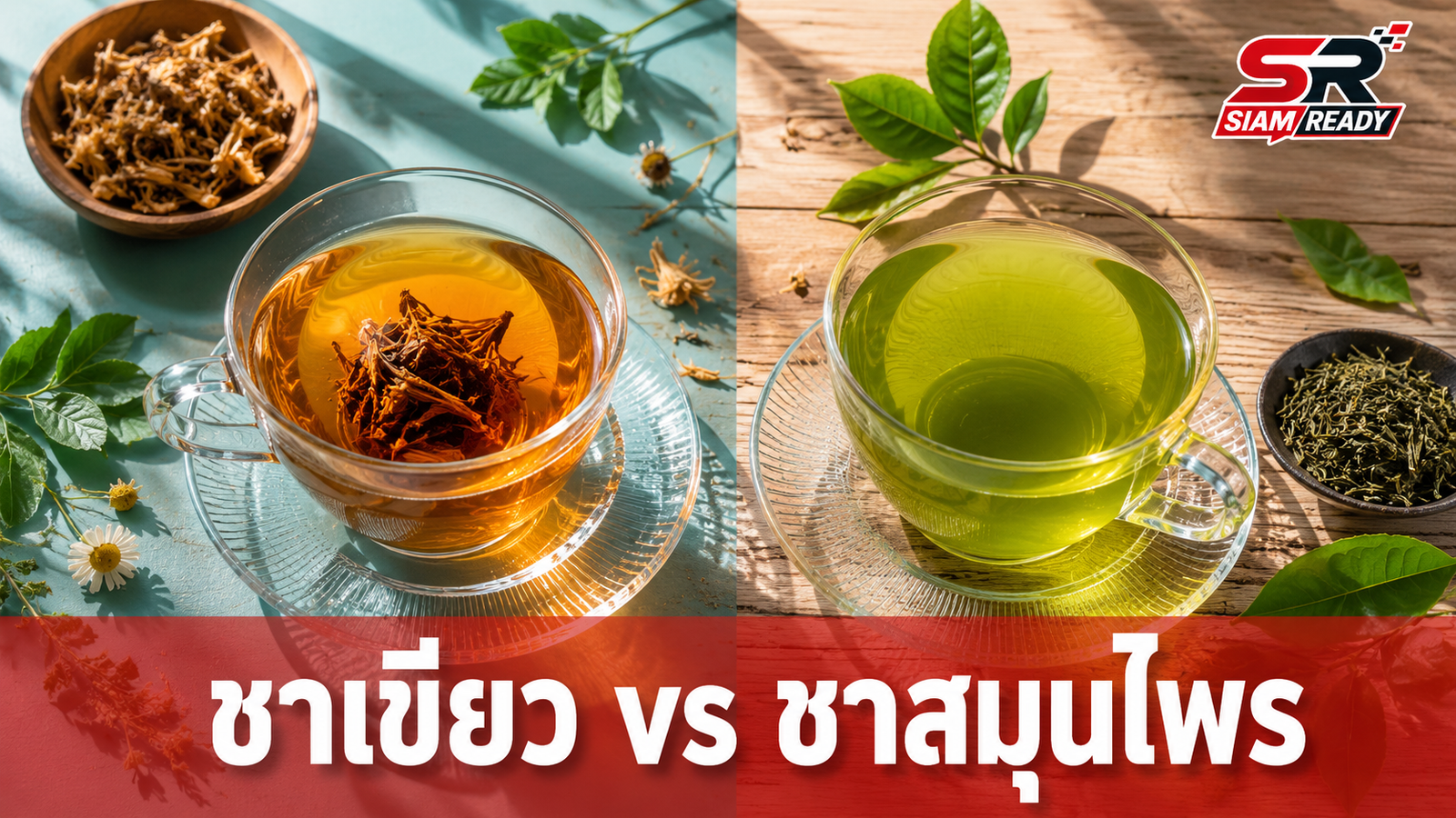 เจาะลึกศึกน้ำสุขภาพ: ชาเขียว vs ชาสมุนไพร เลือกดื่มแบบไหนให้ได้ประโยชน์สูงสุด?