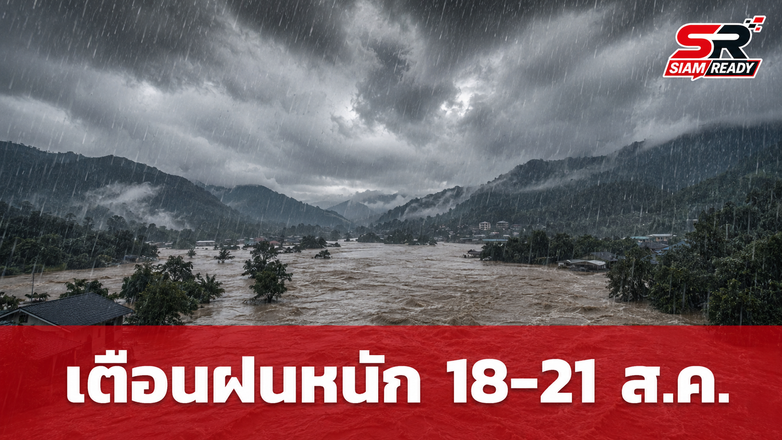 กรมอุตุฯ ออกประกาศฉบับที่ 4 เตือนภัยฝนตกหนักถึงหนักมาก 18-21 ส.ค. 69