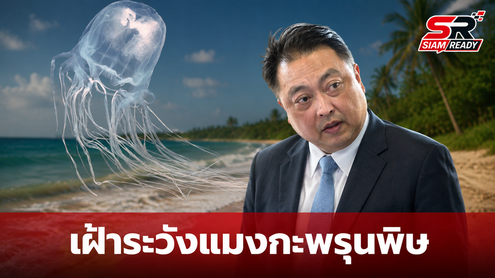 สุชาติ สั่งการกรมทะเลเข้มงวดเฝ้าระวังแมงกะพรุนพิษ ป้องกันอันตรายนักท่องเที่ยว