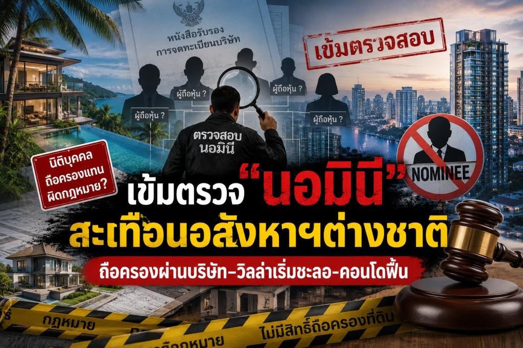 คุมเข้ม 'นอมินี' สะเทือนตลาดวิลล่า ฉุดยอดขายชะลอตัว หนุนคอนโดมิเนียมฟื้นตัว