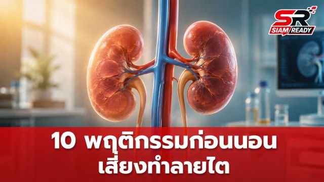 เตือน 10 พฤติกรรมก่อนนอนเสี่ยงทำลายไต แพทย์ชี้สะสมระยะยาวอันตรายกว่าที่คิด