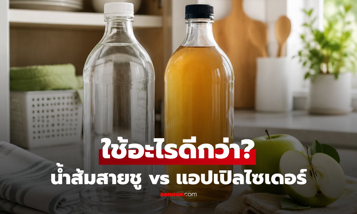 น้ำส้มสายชู vs แอปเปิลไซเดอร์ เลือกใช้อย่างไรให้ดับกลิ่นอับได้อยู่หมัด