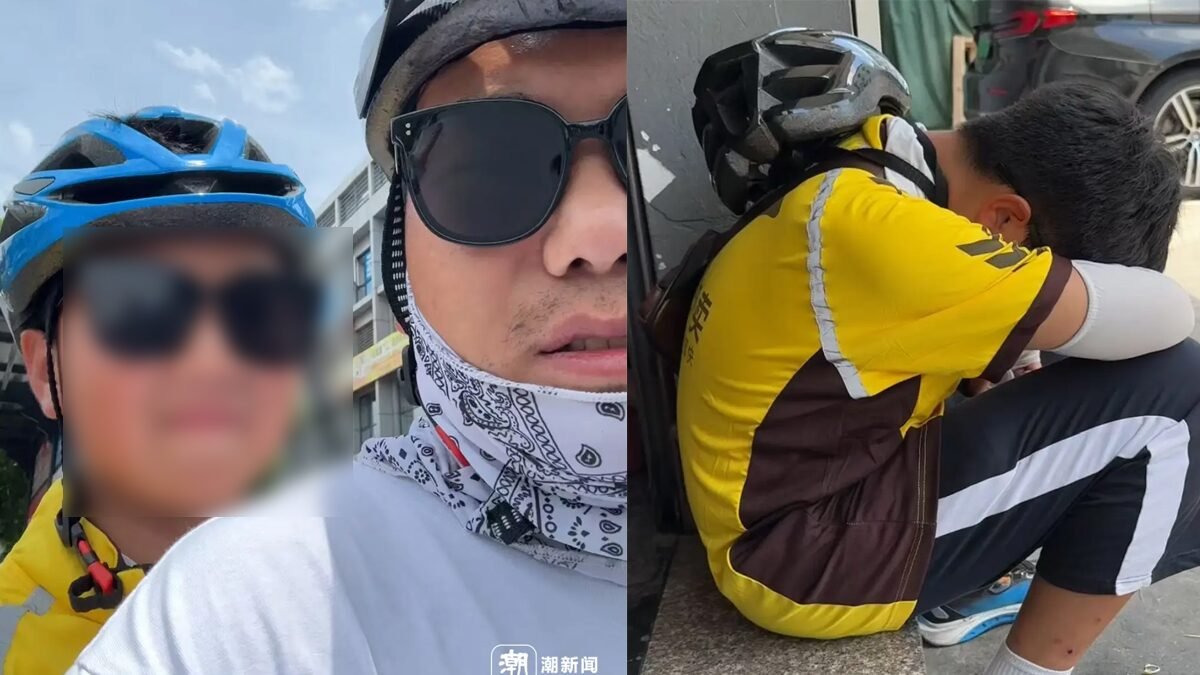 พ่อชาวจีนดัดนิสัยลูกชายวัย 14 ปี หลังโต้เถียงเรื่องเรียนด้วยการพาไปสัมผัสชีวิตไรเดอร์