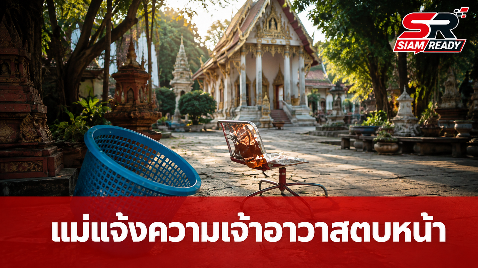 แม่เอาเรื่องถึงที่สุด! แจ้งความเจ้าอาวาสตบหน้าลูกชาย ปมโยนมาม่าใส่บาตร