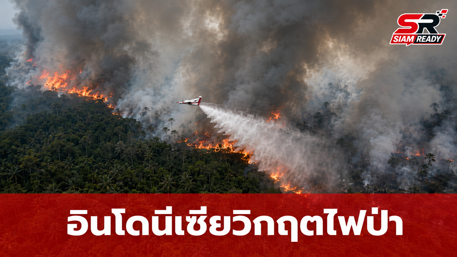 อินโดนีเซียวิกฤต! ไฟป่าลาม 6 จังหวัด ควันพิษทำประชาชนป่วยนับหมื่น