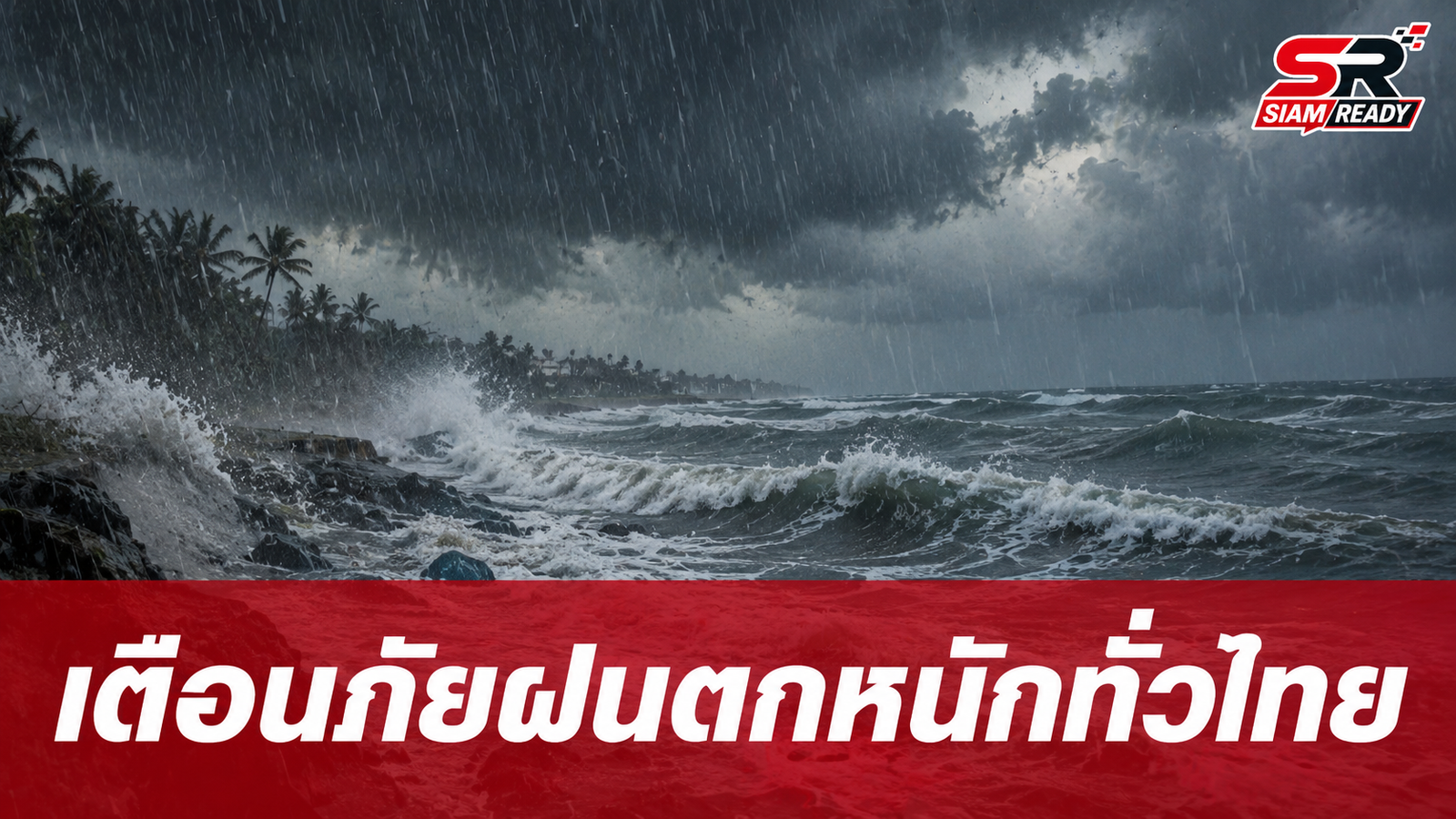 กรมอุตุฯ เตือนภัยฝนตกหนักทั่วไทย เสี่ยงน้ำท่วมฉับพลัน-คลื่นลมแรงงดเดินเรือเล็ก