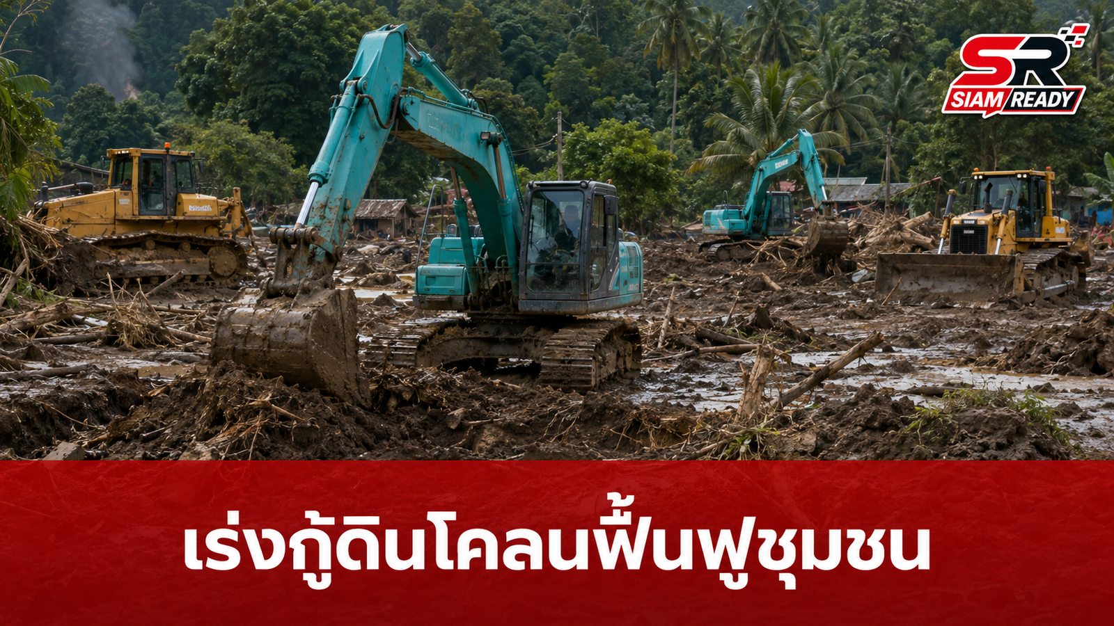 เร่งระดมเครื่องจักรหนักกู้พื้นที่ดินโคลนถล่ม พร้อมประสาน ปภ. ขยายวงเงินฉุกเฉิน