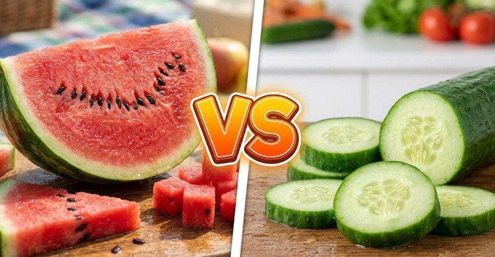 เจาะลึกแตงโม vs แตงกวา: เลือกอย่างไรให้ได้น้ำและคุมน้ำตาลได้ดีที่สุด
