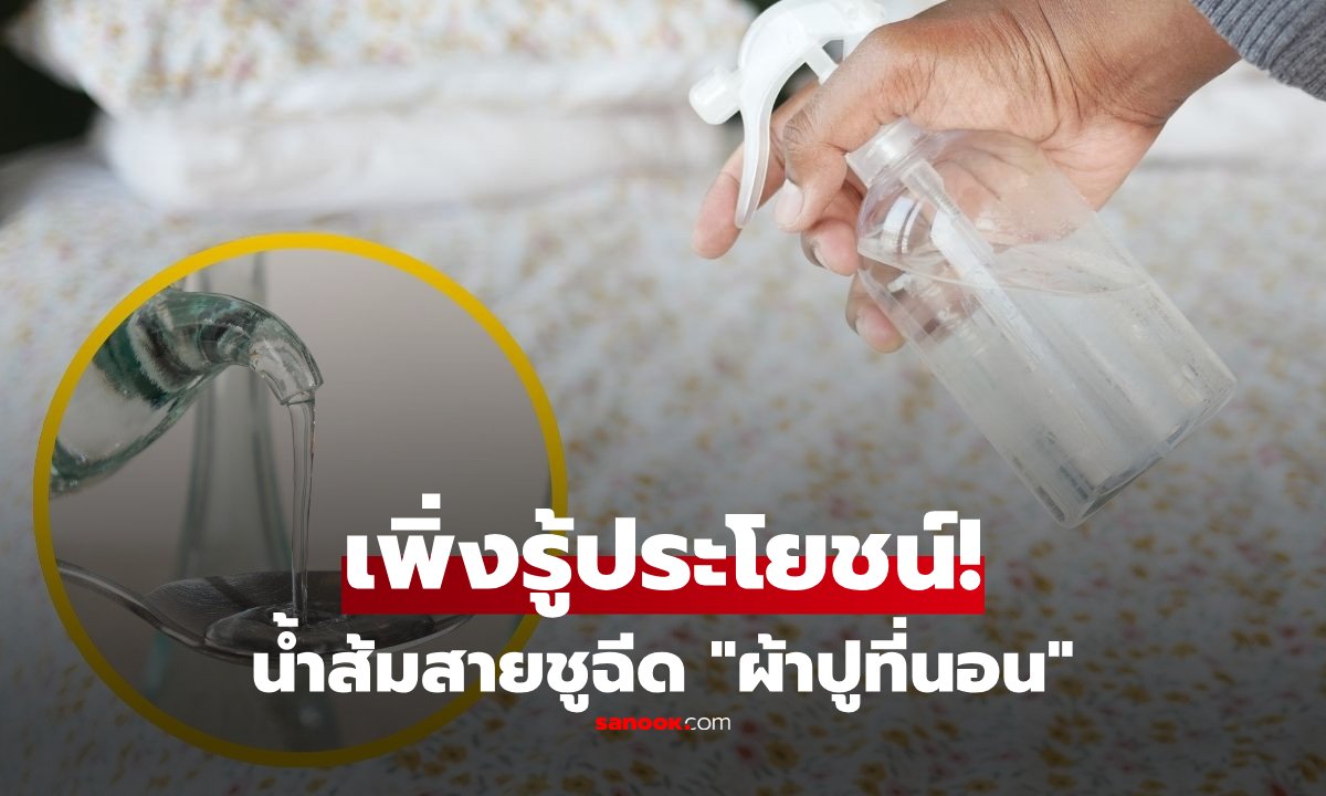 เคล็ดลับรีเฟรชเตียงนอนด้วยน้ำส้มสายชู ตัวช่วยลดกลิ่นอับฉบับประหยัด