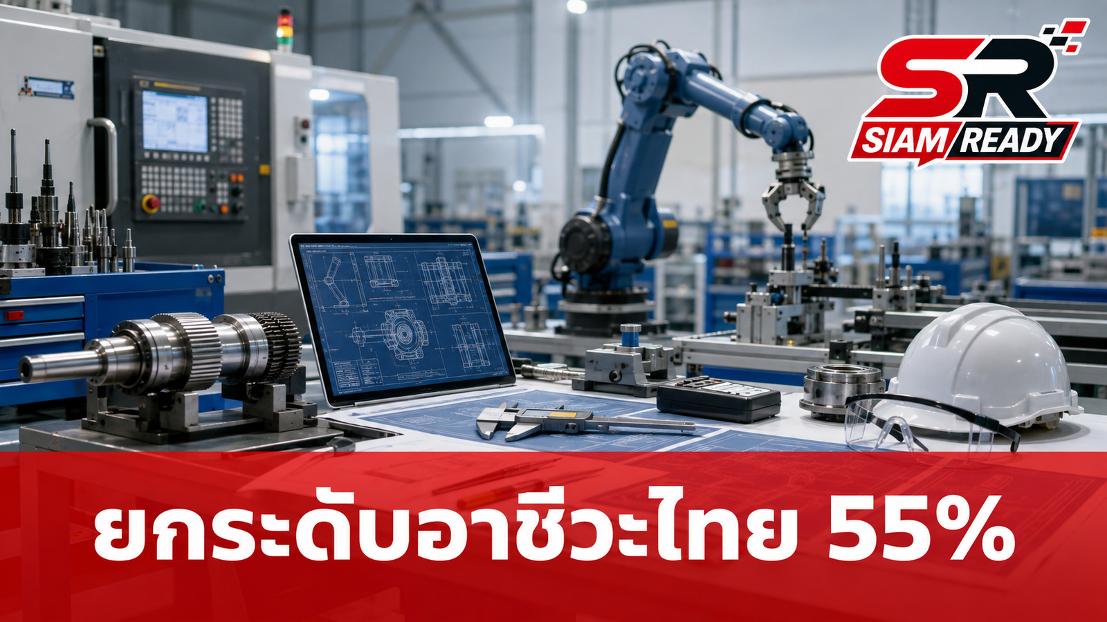 รัฐบาลเดินหน้ายกระดับอาชีวะไทย ตั้งเป้าเพิ่มสัดส่วนผู้เรียน 55% ป้อนอุตสาหกรรมอนาคต