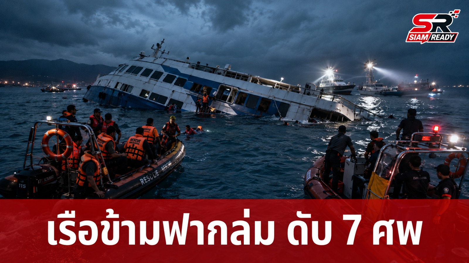 เรือข้ามฟากล่มนอกฝั่งไซปรัสเหนือ ดับแล้ว 7 ศพ สูญหายอื้อ