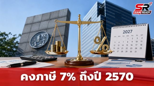 กรมสรรพากรยันคงภาษี VAT 7% ถึงปี 2570 พร้อมเดินหน้ายกเว้นภาษีสินค้าจำเป็นช่วยประชาชน
