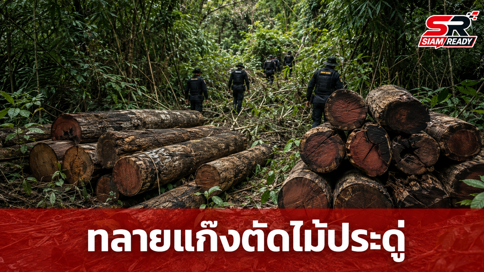กรมอุทยานฯ ผนึกกำลัง บก.ปทส.-กรมป่าไม้ ทลายเครือข่ายลักลอบตัดไม้ประดู่ป่าสงวนฯ อุตรดิตถ์
