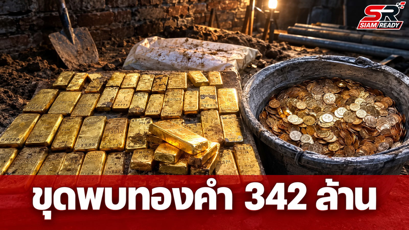 ฮือฮา! คนงานเบลเยียมขุดพบขุมทรัพย์ทองคำมูลค่ากว่า 342 ล้านบาทซ่อนในกำแพง
