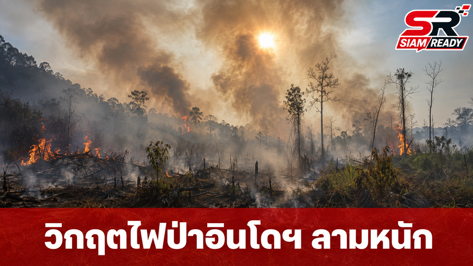 อินโดฯ วิกฤตไฟป่าเผาวอด 6.6 แสนไร่ หมอกควันพุ่งกระทบมาเลเซีย สั่งปิดโรงเรียน