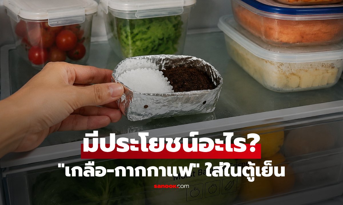เปิดเคล็ดลับใช้ 'เกลือผสมกากกาแฟ' ดับกลิ่นตู้เย็น เผยวิธีทำที่ถูกต้องก่อนนำไปใช้