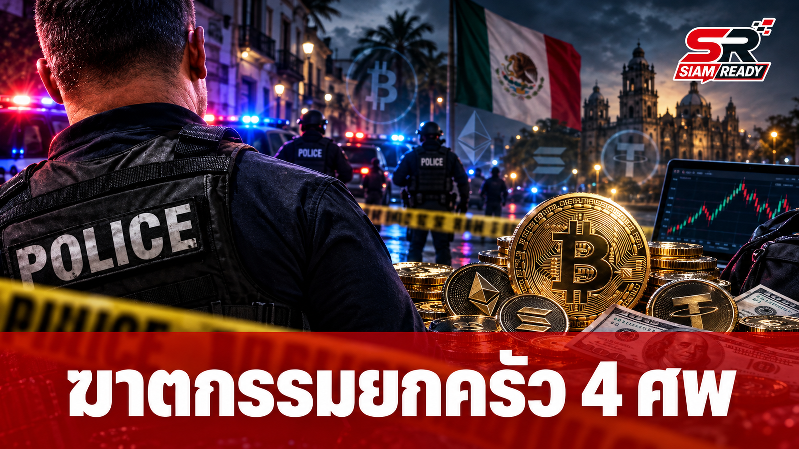 สลด! ฆาตกรรมยกครัว 4 ศพในเม็กซิโก คาดปมขัดแย้งปล้นบิทคอยน์มูลค่ามหาศาล