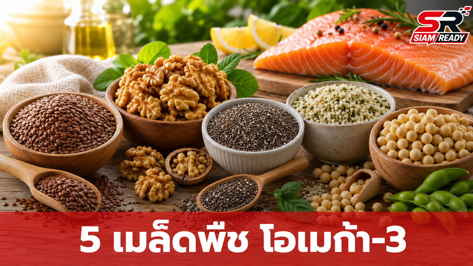 เปิดลิสต์ 5 เมล็ดพืช 'ถูกและดี' แหล่งโอเมก้า-3 จากธรรมชาติที่หลายคนมองข้าม