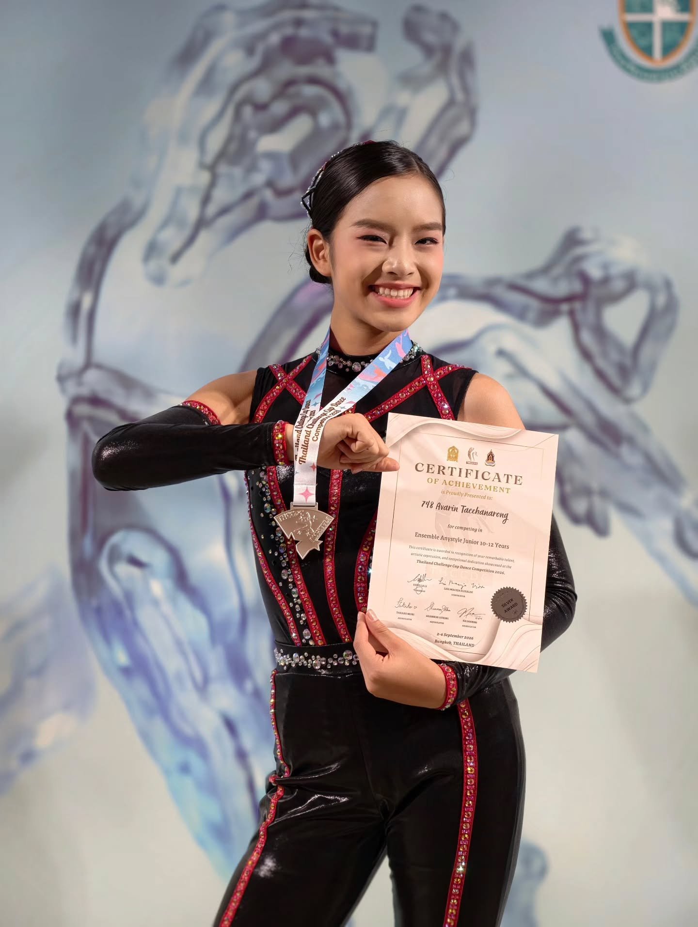 ปลื้มใจ! 'น้องปีใหม่' โชว์สกิลเต้นคว้าชัยเวที Thailand Challenge Cup Dance Competition