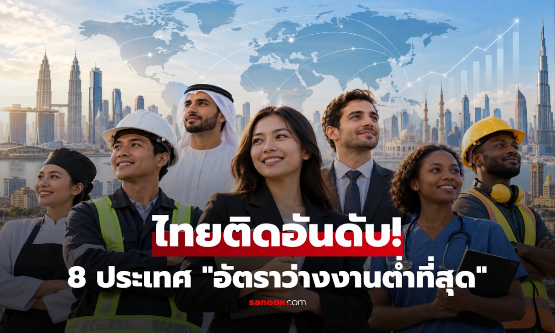 เปิด 8 ประเทศอัตราว่างงานต่ำที่สุดในโลก ไทยติดอันดับ 4 ส่วนแชมป์คือชาตินี้!