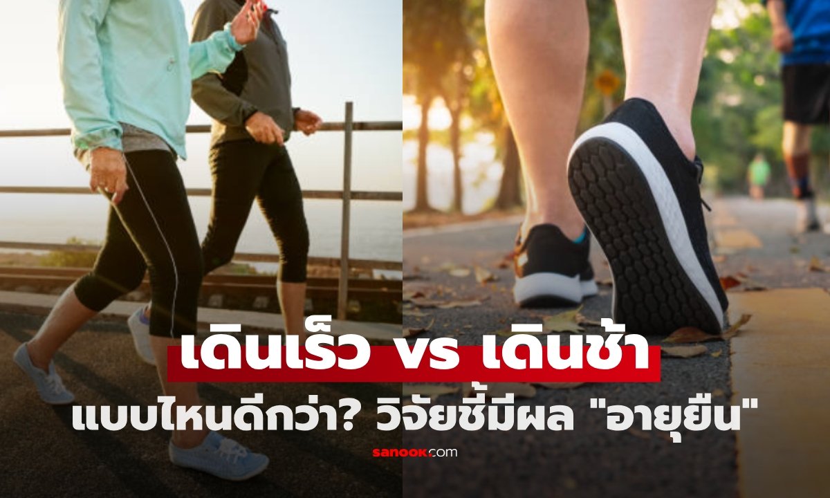 เดินเร็ว vs เดินช้า แบบไหนดีกว่า? ผลวิจัยชี้คำตอบที่อาจเปลี่ยนสุขภาพคุณ