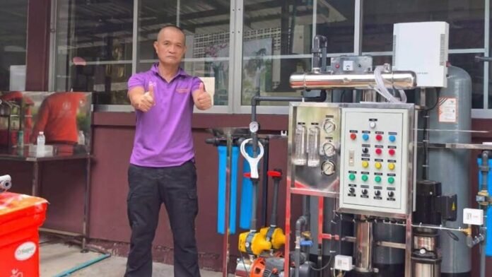 สภ.ปากเกร็ด เปิดตัวโครงการผลิตน้ำดื่มสะอาด บริการประชาชนและเจ้าหน้าที่ถึงในโรงพัก