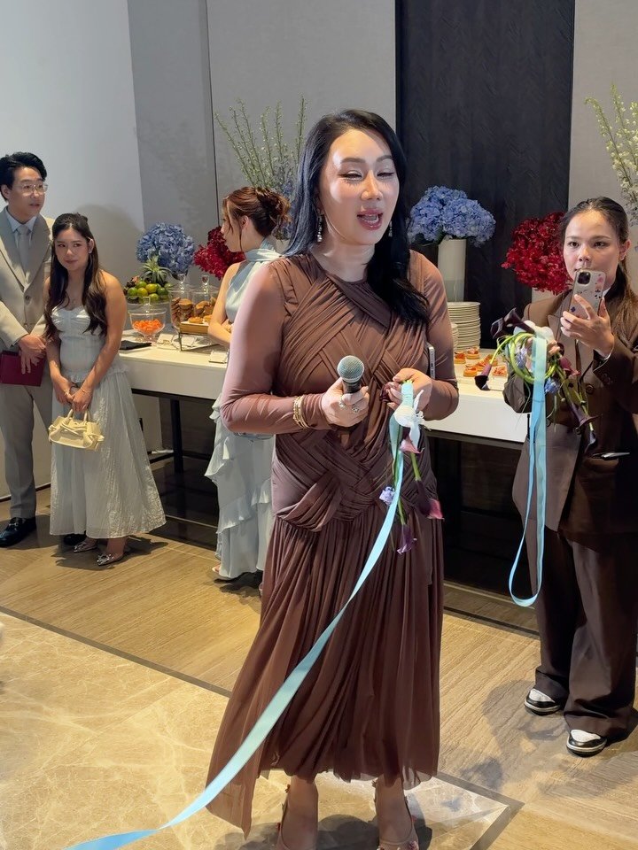 บรรยากาศอบอุ่นงานแต่ง 'เพชร ศสิพร' พี่สาว 'พีพี กฤษฏ์' พร้อมครอบครัว 'บิวกิ้น' ร่วมแสดงความยินดี