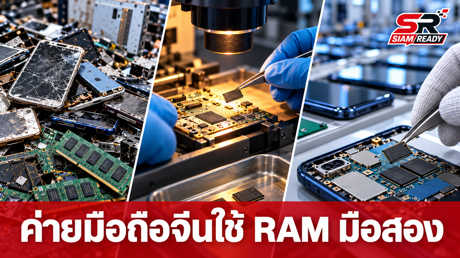 วิกฤต RAM แพง! ค่ายมือถือจีนหันใช้ชิปมือสองจากศูนย์ข้อมูลสหรัฐฯ ผลิตสมาร์ทโฟนรุ่นประหยัด