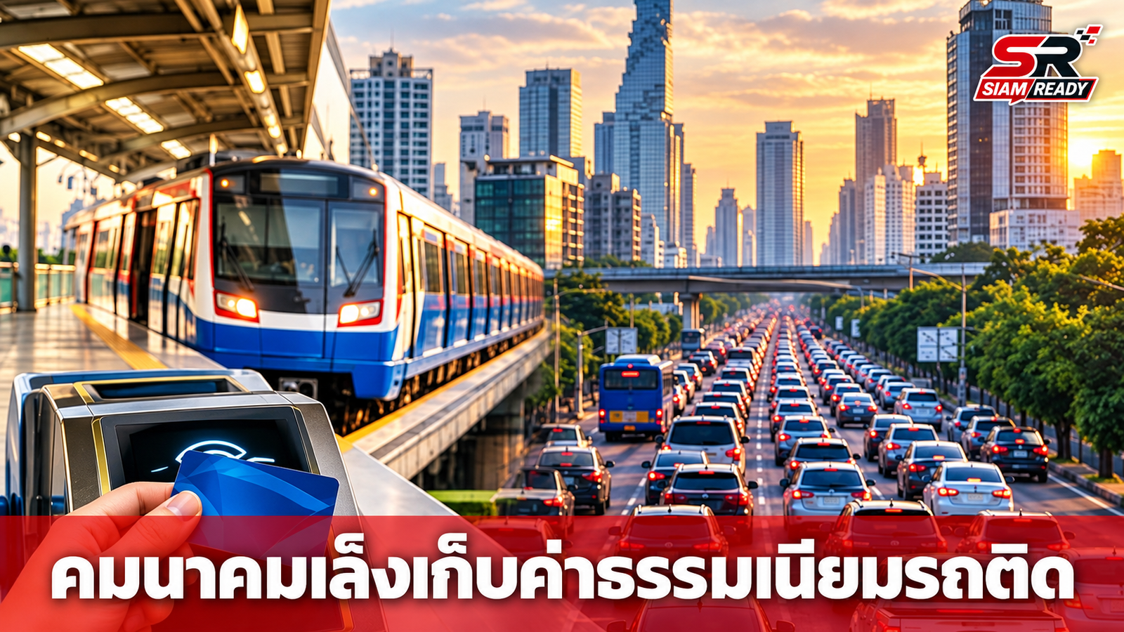 คมนาคมเล็งเก็บค่าธรรมเนียมรถติด ดันเป้าใช้ขนส่งสาธารณะแตะ 40% ปี 70